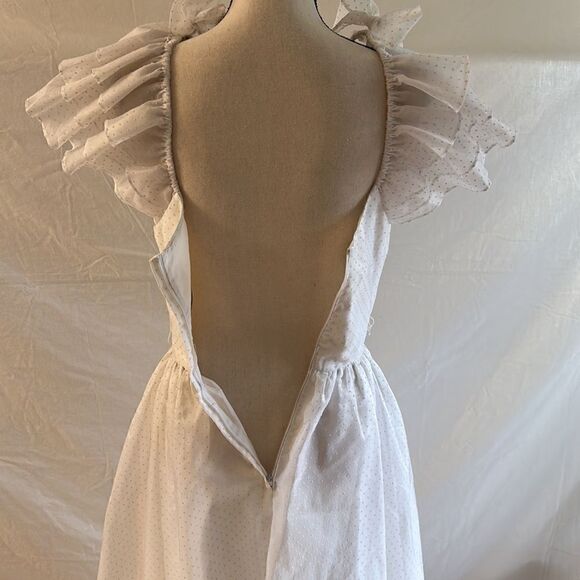 Vintage Cardi Jones polka dots ivory maxi dress - Picture 12 of 15